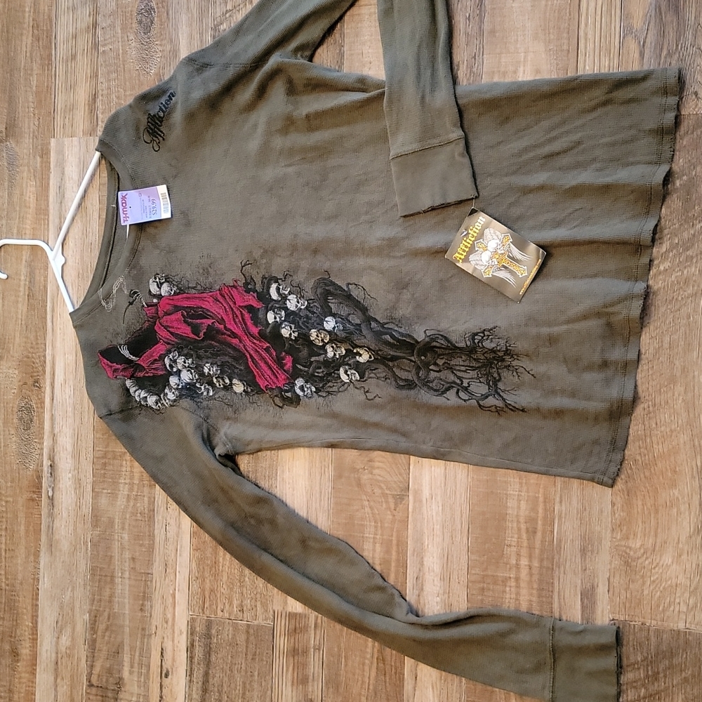 NWT Mens long sleeve Affliction tee